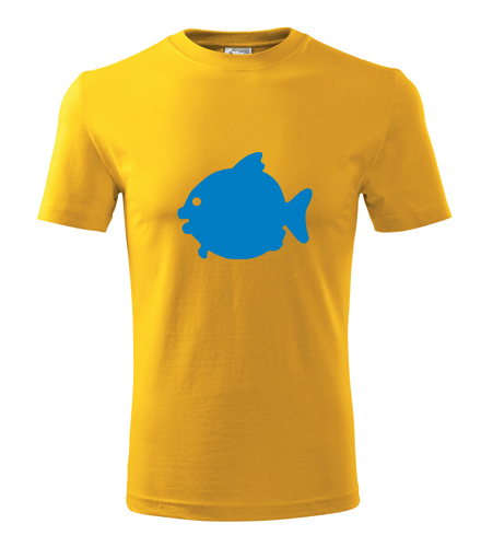 Žluté tričko s rybou
