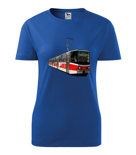 Modré dámské tričko s tramvají KT8D5 dámské