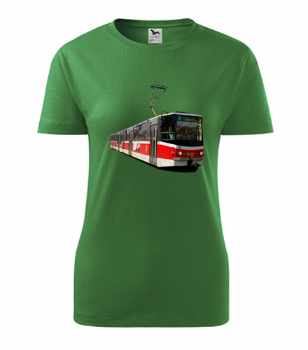 Zelené dámské tričko s tramvají KT8D5 dámské