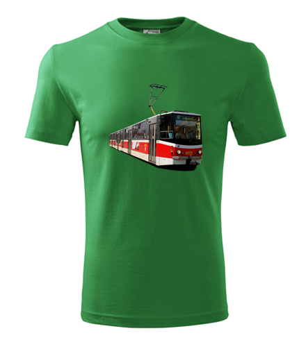 Zelené tričko s tramvají KT8D5