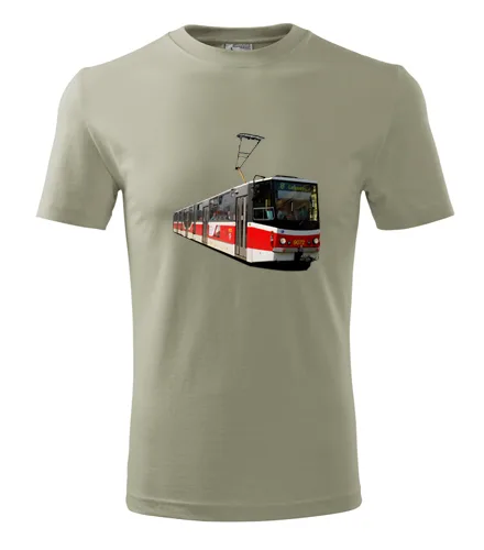 Khaki tričko s tramvají KT8D5