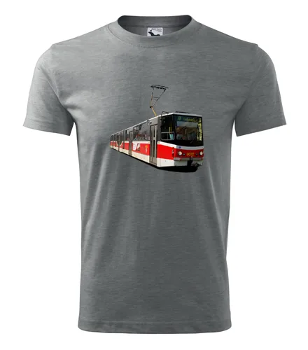 Šedé tričko s tramvají KT8D5