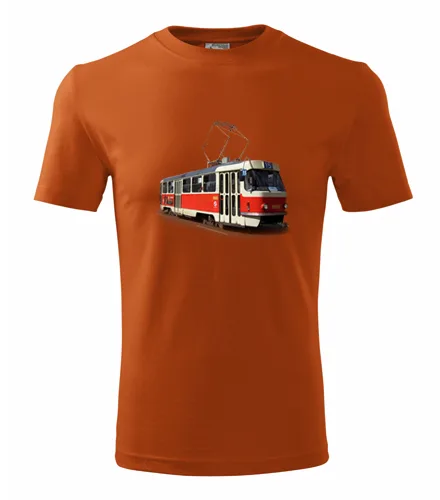 Oranžové tričko s tramvají T3