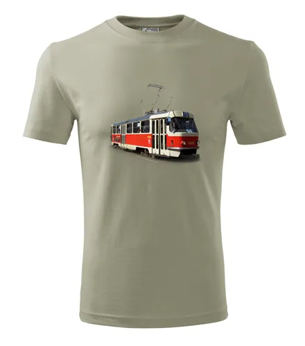 Khaki tričko s tramvají T3