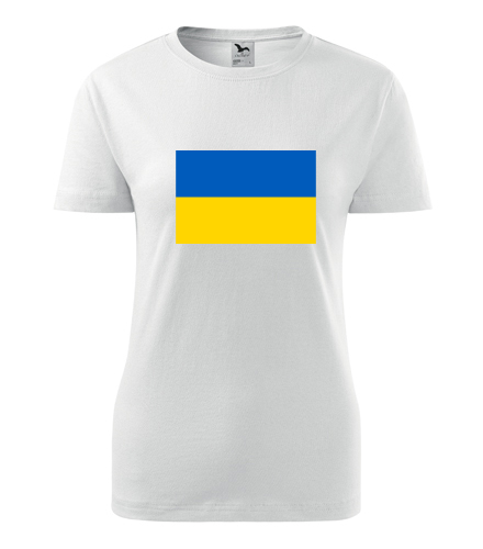 Dámské tričko s ukrajinskou vlajkou - Trička s vlajkou dámská