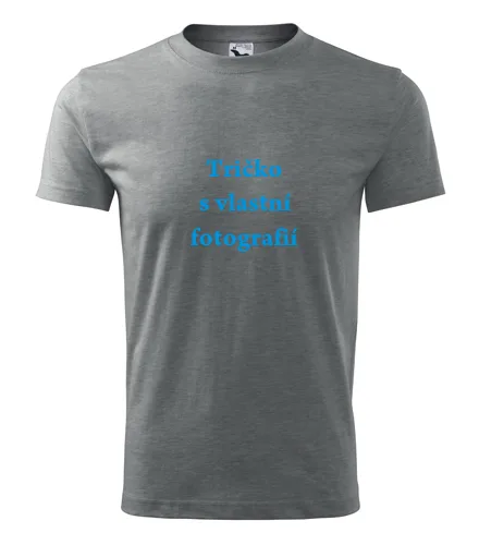 Šedé tričko s vlastní fotografií