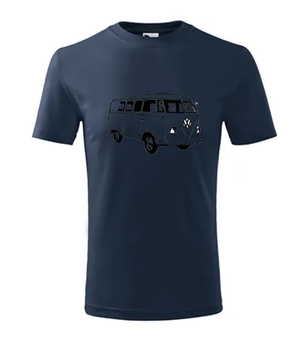 Tmavě modré dětské tričko s VW T1 2