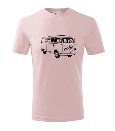 Růžové dětské tričko s VW T1 2