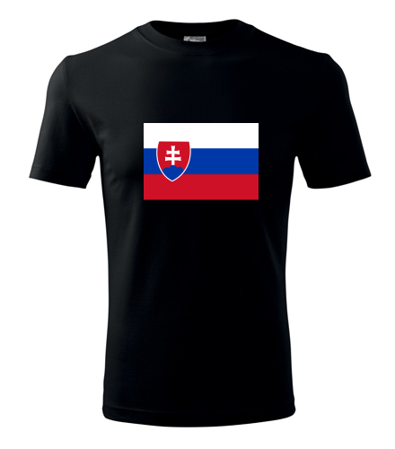 Černé tričko se slovenskou vlajkou