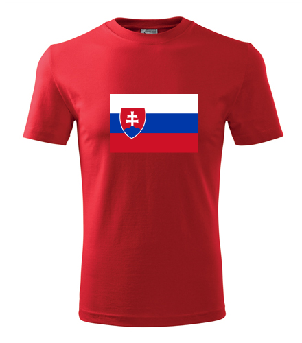 Červené tričko se slovenskou vlajkou