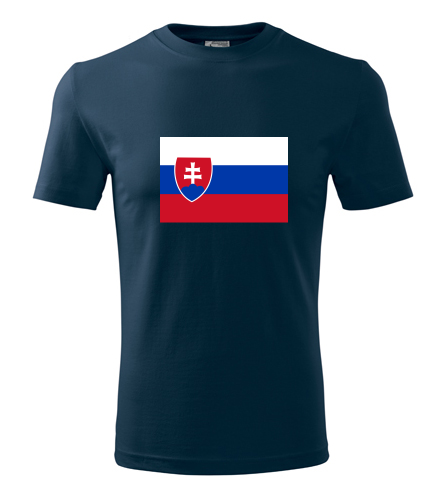 Tmavě modré tričko se slovenskou vlajkou