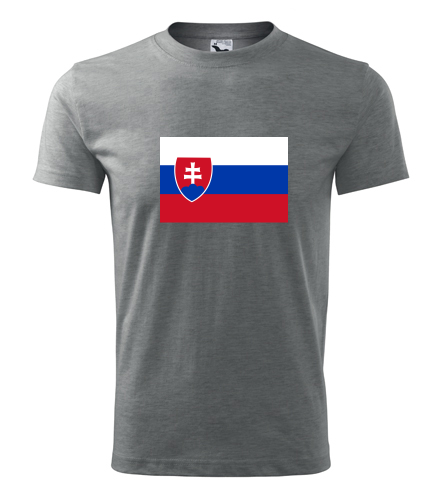 Šedé tričko se slovenskou vlajkou