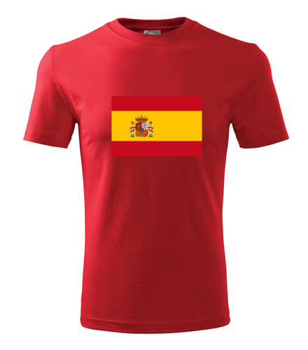 Červené tričko se španělskou vlajkou