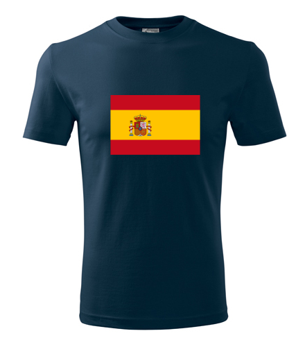 Tmavě modré tričko se španělskou vlajkou