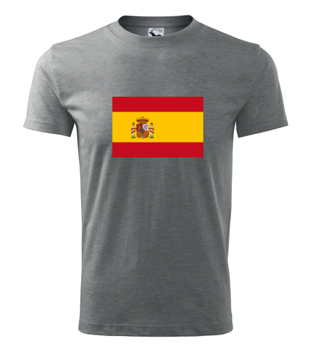 Šedé tričko se španělskou vlajkou