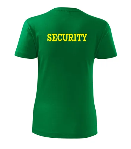 Zelené dámské tričko Security