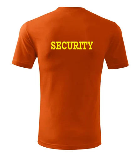 Oranžové tričko Security pánské