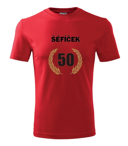 Červené tričko šéfíček 50