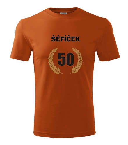 Oranžové tričko šéfíček 50