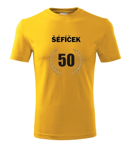 Žluté tričko šéfíček 50