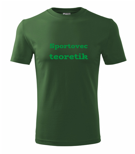 Lahvově zelené tričko Sportovec teoretik
