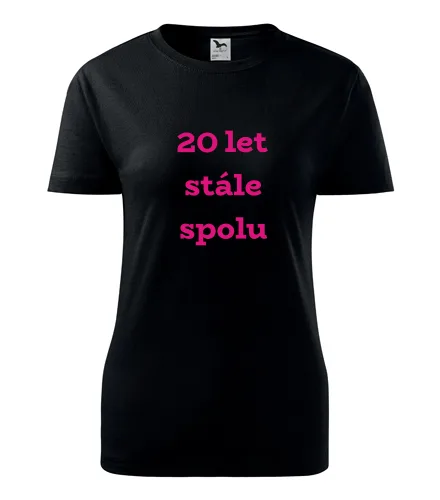 Černé dámské tričko 20 let stále spolu