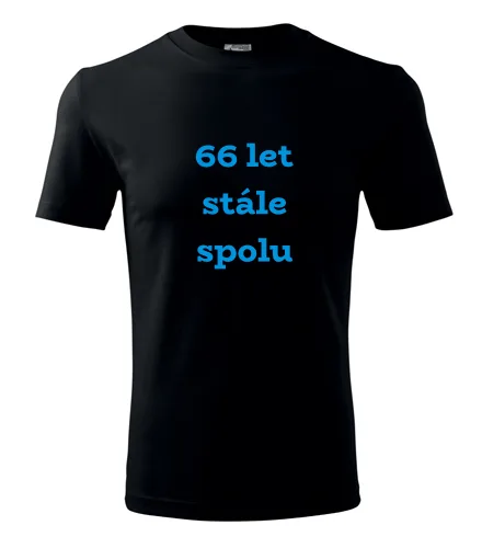 Černé tričko 66 let stále spolu