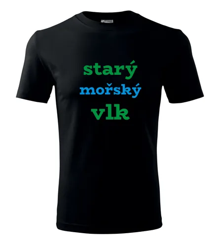 Černé tričko starý mořský vlk