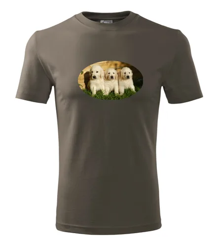 Army tričko se štěňátky