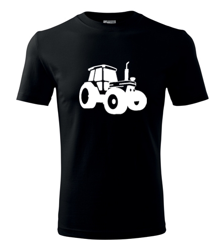 Černé tričko s traktorem