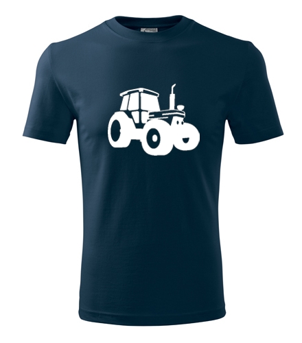 Tmavě modré tričko s traktorem
