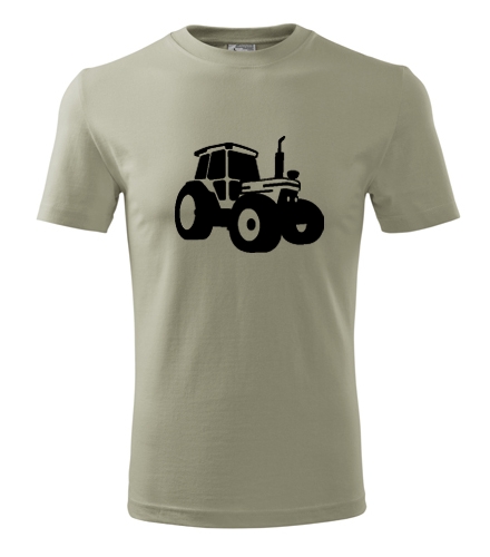 Khaki tričko s traktorem