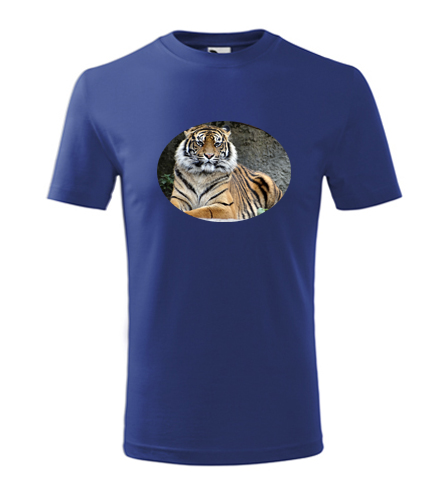 Modré dětské tričko s tygrem