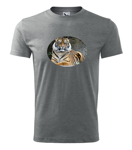 Šedé tričko s tygrem