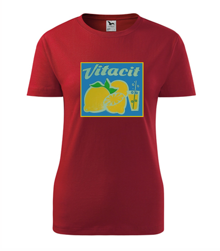 Červené dámské tričko Vitacit