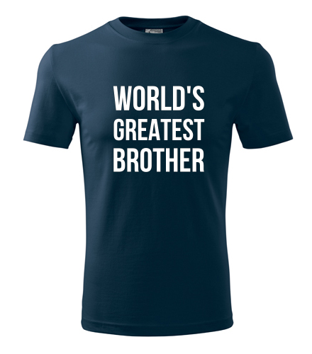 Tmavě modré tričko Worlds Greatest Brother