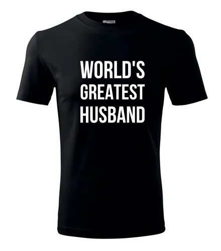 Černé tričko Worlds Greatest Husband