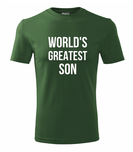 Lahvově zelené tričko Worlds Greatest Son