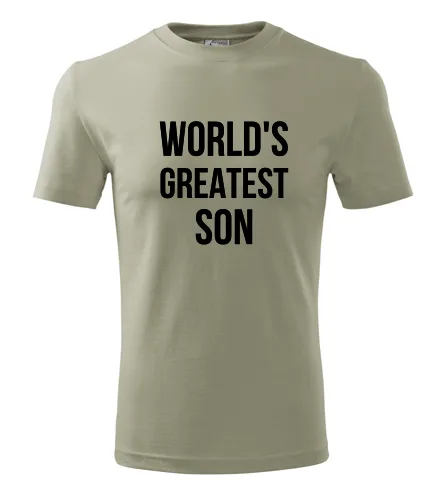 Khaki tričko Worlds Greatest Son