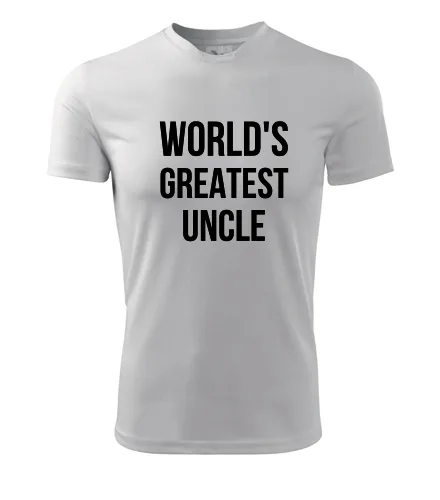 Bílé tričko Worlds Greatest Uncle