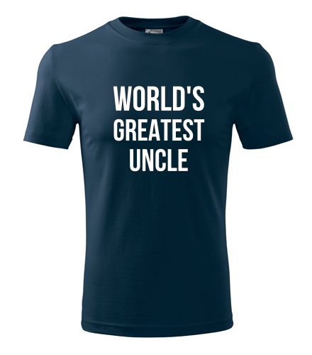 Tmavě modré tričko Worlds Greatest Uncle