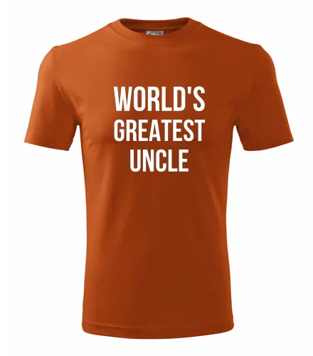 Oranžové tričko Worlds Greatest Uncle