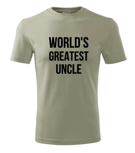 Khaki tričko Worlds Greatest Uncle