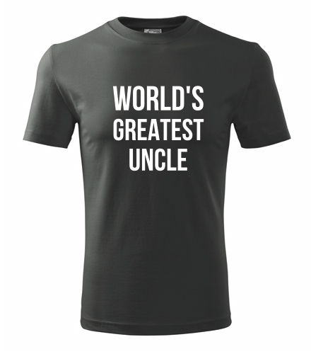 Grafitové tričko Worlds Greatest Uncle