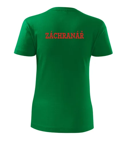 Zelené dámské tričko Záchranář
