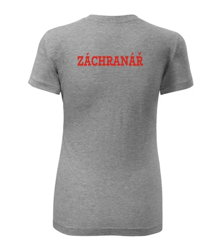Šedé dámské tričko Záchranář