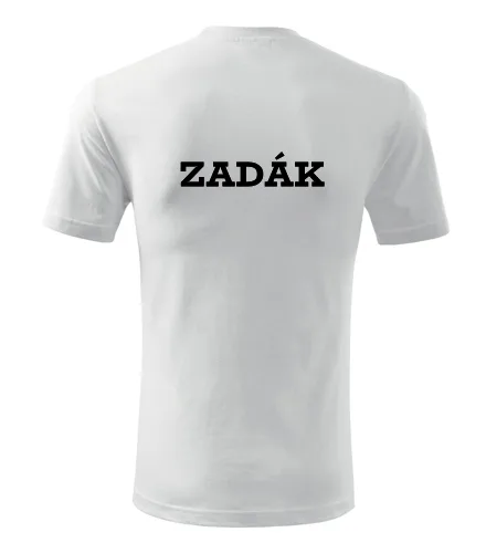 Bílé tričko zadák