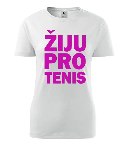Bílé dámské tričko Žiju pro tenis