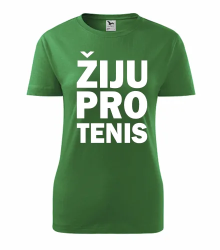 Zelené dámské tričko Žiju pro tenis