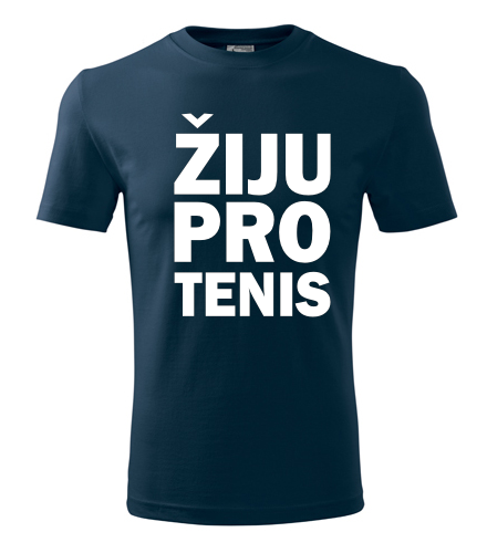 Tmavě modré tričko Žiju pro tenis